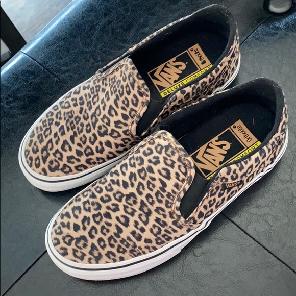 womens cheetah vans slip ons